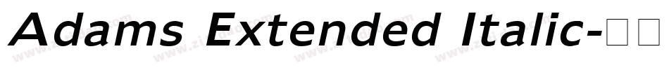Adams Extended Italic字体转换